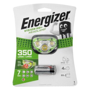 HEADLIGHT 350LUMENS VISION HD PLUS GREEN ENERGIZER
