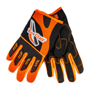 LIMITED EDIT. SMALL RACING GLOVE ORANGE SYN. LEATHER