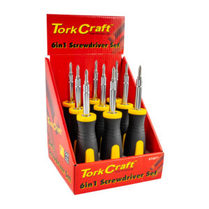 SCREWDRIVER 6 IN 1 CRV BITS PER BOX OF 9