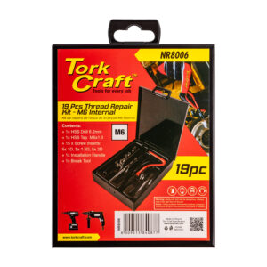 THREAD REPAIR KIT 19PC M6 X 1.0MM INTERNAL (METAL BOX)