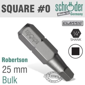 SQ.RECESS NO.0 INSERT BIT