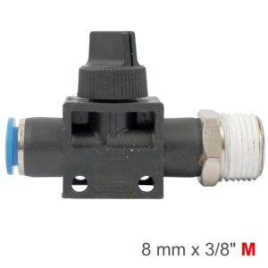 PU HOSE FITTING VALVE 8MM X 3/8'M