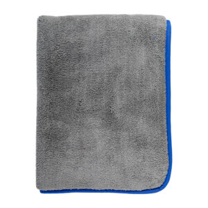 MICROFIBRE CLOTH FLEECE DRY TOWEL GREY 500MM X 700MM 1000GSM